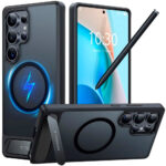 Torras Samsung Galaxy S25 Ultra Hybrid Cover With Stand Fonction – Magsafe Compatible – Black Torras Samsung Galaxy S25 Ultra Hybrid Cover with Stand Fonction – Magsafe compatible – noir