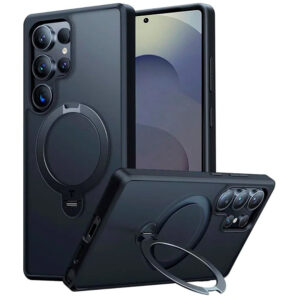 Torras Samsung Galaxy S25 Ultra Hybrid Cover with Kickstand – Magsafe Compatible – Black Torras Samsung Galaxy S25 Ultra Hybrid Cover with Kickstand – Magsafe Compatible – Black