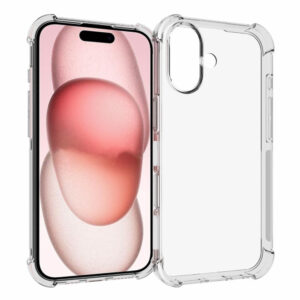 iPhone 16 Couverture en plastique flexible avec coins puissants – transparent Aderwod iPhone 16 Couverture en plastique flexible avec coins puissants – transparent