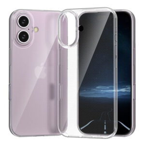 iPhone 16 Couvercle en plastique flexible – transparent Adood iPhone 16 Couverture en plastique flexible – transparent