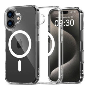 iPhone 16 Tech -Protect Flexair Hybrid Cover – Magsafe Compatible – Transparentiphone 16 Tech-Protect Flexair Hybrid Cover – Magsafe Compatible – Transparent