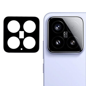 Xiaomi 15 Protection de lentilles de caméra durcies du verre – BlackXiaomi 15 Protection de la lentille de la caméra durcie – noir