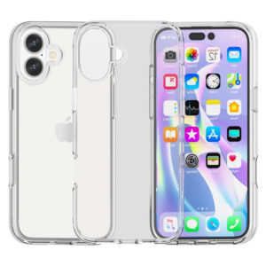 Couverture hybride  iPhone 16 – Couvercle hybride transparent Siderwood iPhone 16 – blanc transparent