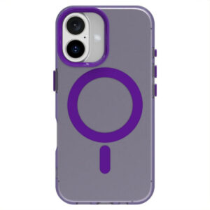 iPhone 16 Hybrid Plastic Couverture – Magsafe Compatible – Transparent / Lillaeiderwood Iphone 16 Couverture en plastique hybride – Magsafe Compatible – Transparent / Purple