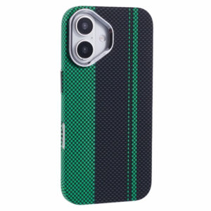 Pattern Carbon Cover – iPhone 16 – Magsafe Compatible – Green / Blackiderwood Pattern Carbon Cover – iPhone 16 – Magsafe Compatible – Green / Black