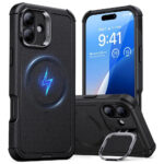 ESR iPhone 16 Cyber ​​Armor Cover avec Kickstand – Magsafe Compatible – Blackesr iPhone 16 Cyber ​​Armor Couverture avec Kickstand – Magsafe Compatible – Black