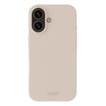 Holdit iPhone 16 Soft Touch Silicone Case – Case de silicone Soft Soft Softholdt Lightholdit iPhone 16 – beige légère
