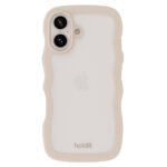Holdit iPhone 16 Wavy Case – beige / transparentholdit iPhone 16 wavy case – beige / transparent