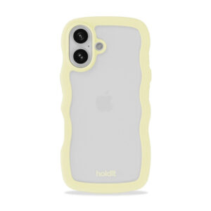 Holdit iPhone 16 Couverture ondulée – Lemonade / TransparentHoldit iPhone 16 Couverture ondulée – Lémonade / transparent