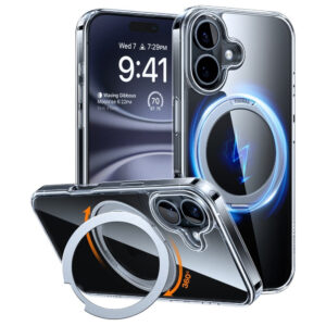 Torras iPhone 16 Couverture en plastique flexible avec coup de pied d'appel – Magsafe Compatible – transparent Torras iPhone 16 Couverture en plastique flexible avec coup de pied d'appel – Magsafe compatible – transparent