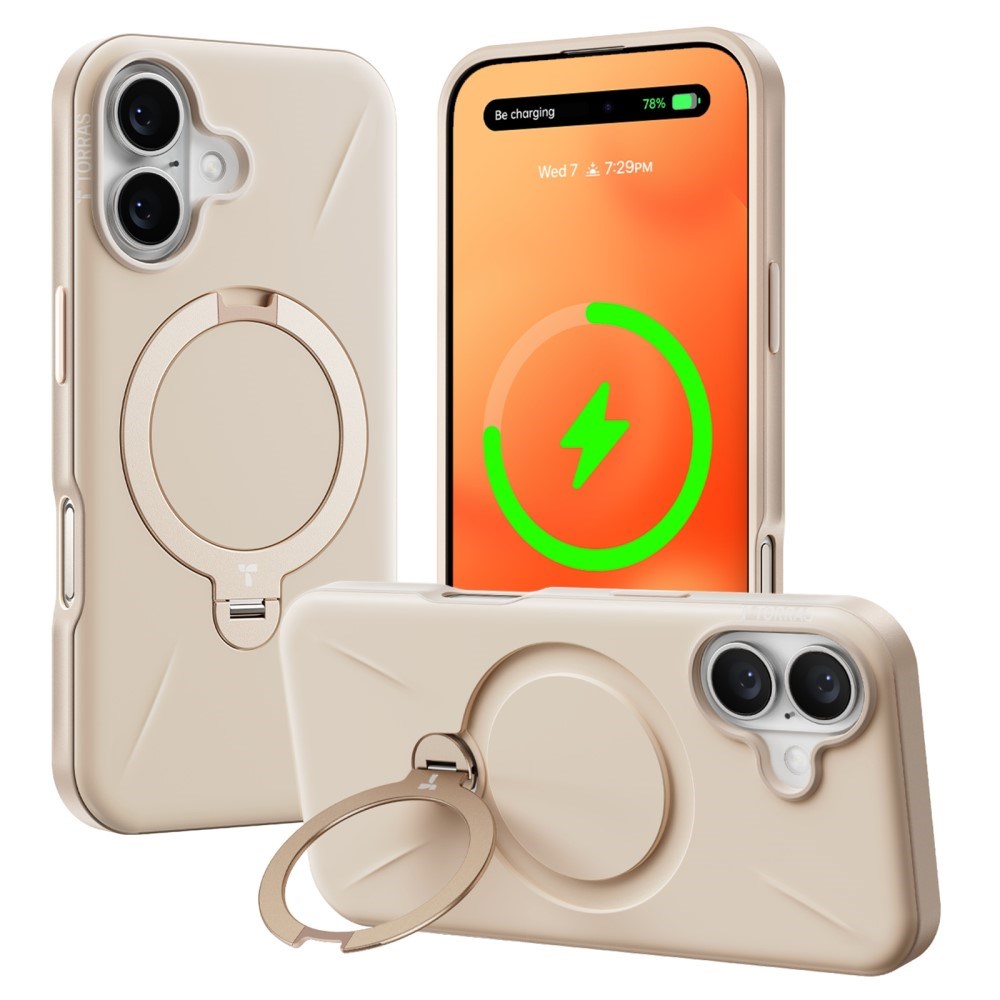 Torras iPhone 16 Couverture en plastique flexible avec coup de pied d'appel – Magsafe Compatible – Rose Goldtorras Iphone 16 Couverture en plastique flexible avec coup de pied d'appel – Magsafe Compatible – Rose Gold 1