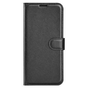 Xiaomi 15 Couvercle de rabais en cuir artificiel avec support de carte et fonction du support – Sortidwood Xiaomi 15 Couvercle de revers en cuir artificiel avec porte-carte et fonction du support – noir