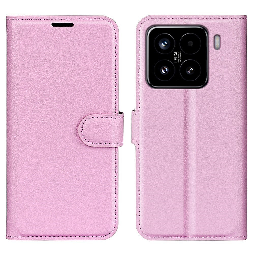 Xiaomi 15 Couvercle de rabat en cuir artificiel avec support de carte et fonction du support – PinkDiderwood Xiaomi 15 Couvercle de revers en cuir artificiel avec porte-carte et fonction du stand – Pink 3