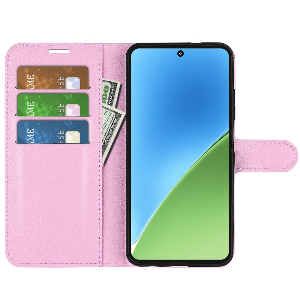 Xiaomi 15 Couvercle de rabat en cuir artificiel avec support de carte et fonction du support – PinkDiderwood Xiaomi 15 Couvercle de revers en cuir artificiel avec porte-carte et fonction du stand – Pink 4