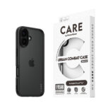 CARE BY PANZERGLASS IPhone 16 Flagon de combat urbain – Framecare transparent / noir par Panzerglass iPhone 16 Case de combat urbain – Cadre transparent / noir