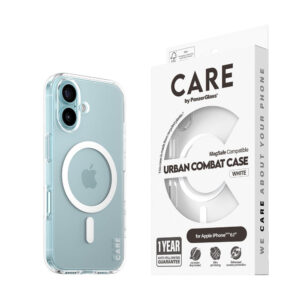 Care by Panzerglass iPhone 16 Case de combat urbain phare – compatible Magsafe – transparent / whitecare par Panzerglass iPhone 16 Flagon Combat Urban Combat – Magsafe compatible – transparent / blanc Care by Panzerglass iPhone 16 Case de combat urbain phare – compatible Magsafe – transparent / whitecare par Panzerglass iPhone 16 Flagon Combat Urban Combat – Magsafe compatible – transparent / blanc