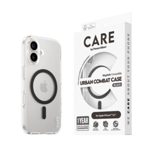 Care by Panzerglass iPhone 16 Case de combat urbain phare – compatible Magsafe – transparent / blackcare par Panzerglass iPhone 16 Case de combat urbain – Magsafe compatible – transparent / noir Care by Panzerglass iPhone 16 Case de combat urbain phare – compatible Magsafe – transparent / blackcare par Panzerglass iPhone 16 Case de combat urbain – Magsafe compatible – transparent / noir