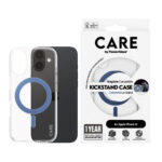 Care by Panzerglass iPhone 16 Caractéristique Case Kickstand – Magsafe Compatible – Transparent / Coronet Bluecare by Panzerglass iPhone 16 Fonctionnalie Kickstand Case – Magsafe Compatible – Transparent / Coronet Blue
