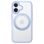 Torras iPhone 16 Hybrid Plastic Cover avec bague rotable Kickstand – Magsafe compatible – transparent / bluetorras iPhone 16 Couverture en plastique hybride avec bague rotable – Magsafe compatible – transparent / bleu