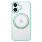 Torras iPhone 16 Hybrid Plastic Cover avec anneau de kickstand rotable – Magsafe Compatible – transparent / Greenorrha Iphone 16 Couverture en plastique hybride avec bague rotable – Magsafe compatible – transparent / vert