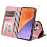 Xiaomi 15 Couvercle de rabat en cuir artificiel avec sangle et protection d'écran – Sortidwood Xiaomi 15 Couverture de rabat en cuir artificiel avec sangle et protection d'écran – noir