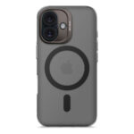 Étui transparent iPhone 16 décodé – 100% recyclage Plast – Magsafe Compatible – Tri transparent / Tri de tapis DÉCODÉ iPhone 16 Clear Case – 100% Recycled Plast – Magsafe Compatible – Transparent / Mat Black