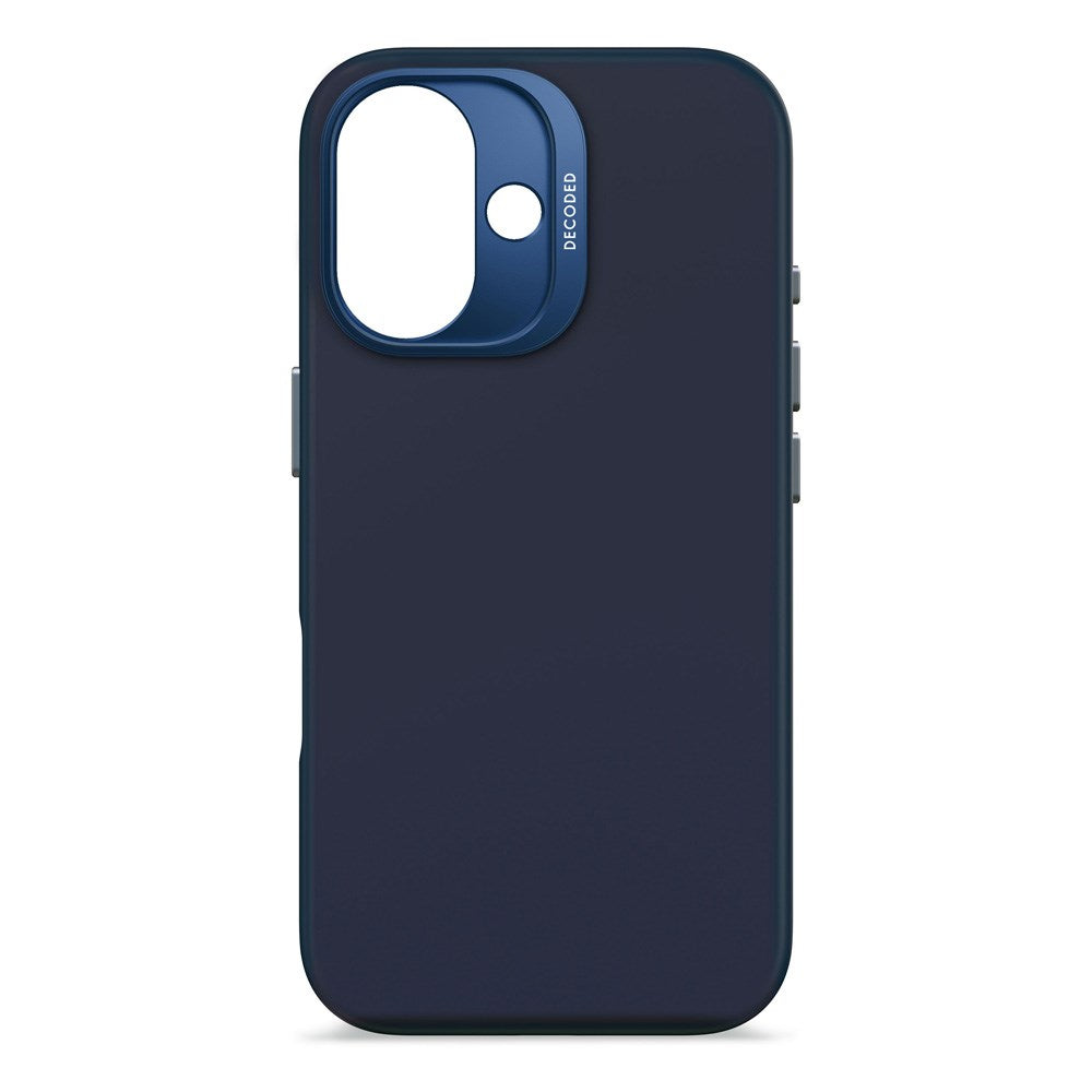Couverture de silicone antimicrobien iPhone 16 décodé – Compatible Magsafe – Blue Printdecoded iPhone 16 Couverture de silicone antimicrobien – Magsafe compatible – Impression bleue 2