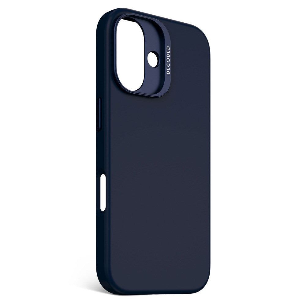 Couverture de silicone antimicrobien iPhone 16 décodé – Compatible Magsafe – Blue Printdecoded iPhone 16 Couverture de silicone antimicrobien – Magsafe compatible – Impression bleue 3