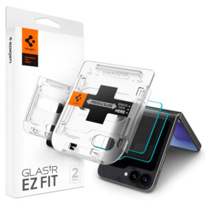 Samsung Galaxy Z Flip6 Spigen EZ Fit Glass.Tr Sous-Screen Screens Protection – 2 PCS. – Associé aux étuis – transparent Samsung Galaxy Z Flip6 Spigen EZ Fit Glass.R Sous-Screen Screen Protection – 2 PCS. – Associé à cas – Transparent