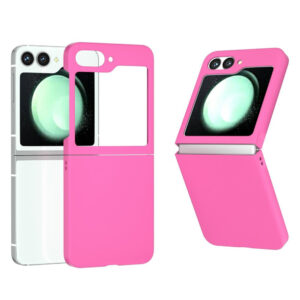 Samsung Galaxy Z Flip6 Rubber Good Hard Plastic Cover – Pinkeiderwood Samsung Galaxy Z Flip6 Couvre en plastique dur caoutchoute – rose