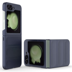 Samsung Galaxy Z Flip6 Couvercle en plastique flexible – Blueiderwood Samsung Galaxy Z Flip6 Couverture en plastique flexible – Bleu foncé