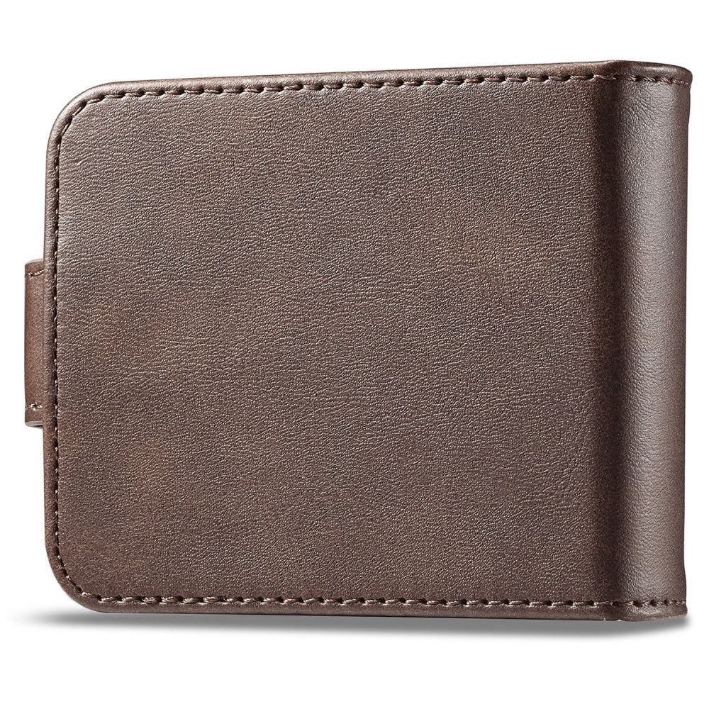 Samsung Galaxy Z Flip6 Couverture de feuillette en cuir artificiel avec support de carte et fonction du support – Brownerwood Samsung Galaxy Z Flip6 Couvercle en cuir artificiel avec support de carte et fonction du stand – brun foncé 2