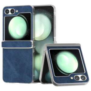 Samsung Galaxy Z Flip6 Cuir – Ont Couvercle en plastique – Bluedeiderwood Samsung Galaxy Z Flip6 Le cuir – Olut Couvre en plastique – Bleu