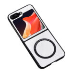 Samsung Galaxy Z Flip6 Cuir – Olucle Couvre en plastique – Magsafe Compatible – Hvideerwood Samsung Galaxy Z Flip6 Le cuir – UST PLASTIQUE COUVERTURE – MAGSAFE COMPATIBLE – BLANC