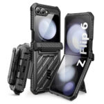 Samsung Galaxy Z Flip6 Supcase Unicorn Beetle Pro Cover M. Protection d'écran – Black Samsung Galaxy Z Flip6 Supcase Unicorn Beetle Pro Cover avec protection contre le trou d'écran – noir