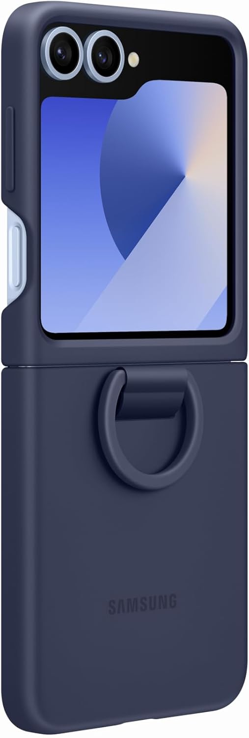 Coque galaxy z flip 6 - Coque en silicone Samsung Coque en silicone bleu marine pour Galaxy Z Flip6 – Image 4