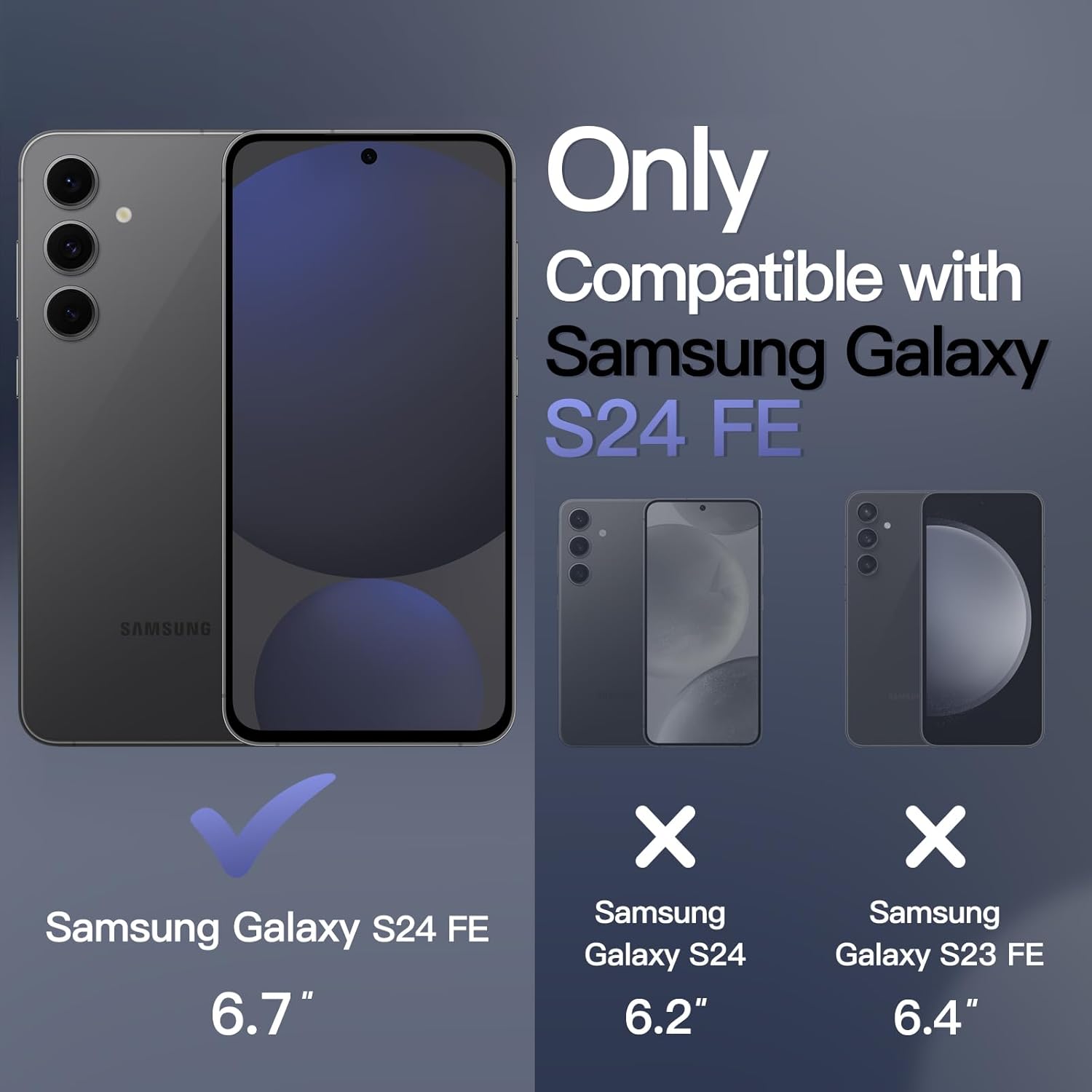 Coque samsung S24 - Étui magnétique JetEch pour Samsung Galaxy S24 Fe, compatible avec Magsafe, case de couverture arrière translucide morte (noir) – Image 3