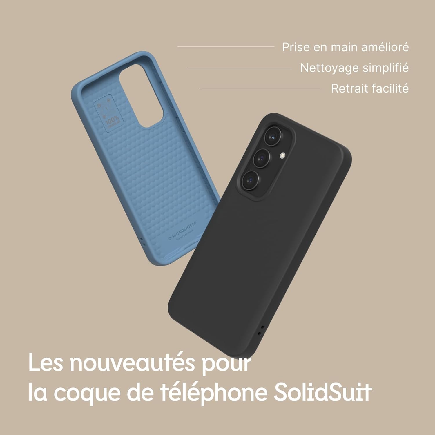 Coque samsung S24 - Cas de Rhinoshield compatible avec (Galaxy S24) | SousSuit - boîtier mince avec technologie d'absorption des chocs et finition mate premium - noir – Image 6