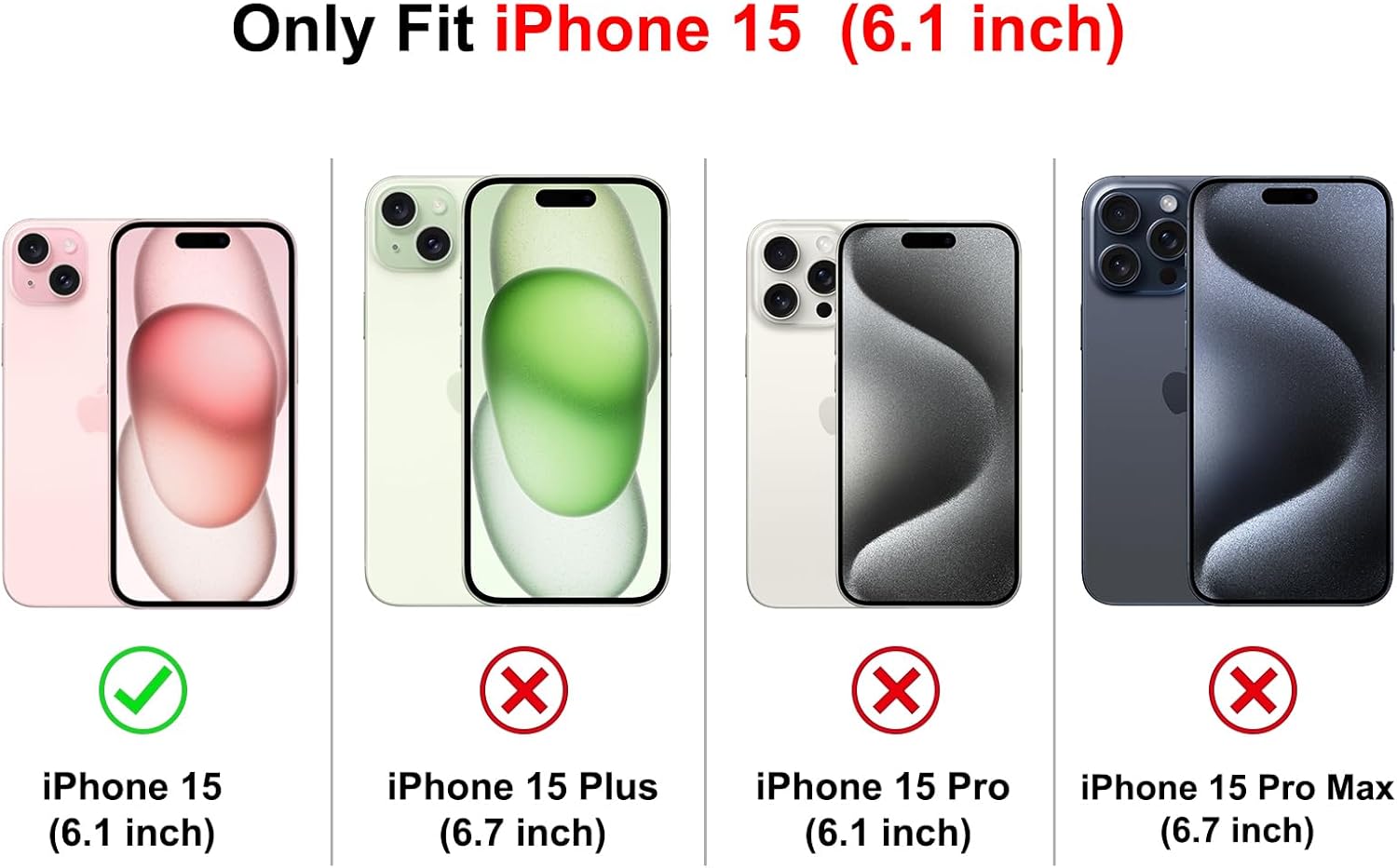 Coque iPhone 15 - Coiwxmoi Coque avec Cordon pour iPhone 15, Étui de Téléphone Ajustable avec Lanière Transparente Ultra Souple en Silicone TPU Antichoc Housse de Protection pour iPhone 15 6,1 Pouces, Noir – Image 3