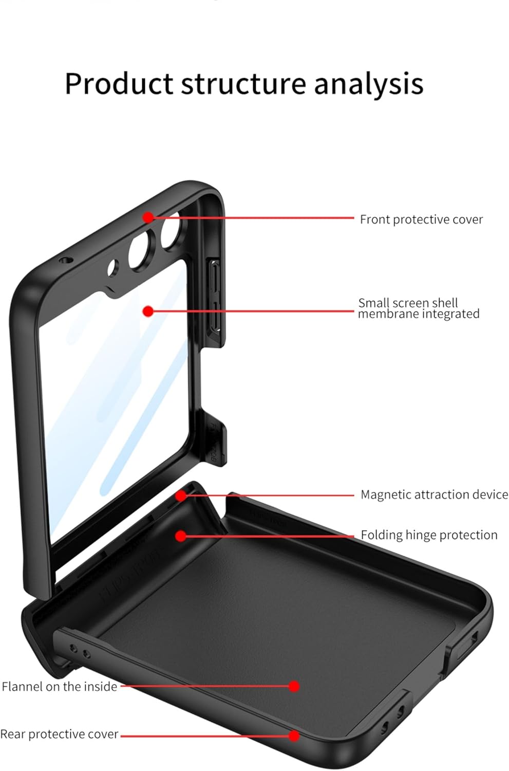Coque galaxy z flip 6 - COQUE Coque Galaxy Z Flip 6 5G, Film de Protection Tout Compris à Charnière Pliante Intégrée, Housse de Téléphone Pliante pour Samsung Galaxy Z Flip 6 5G - Or – Image 4