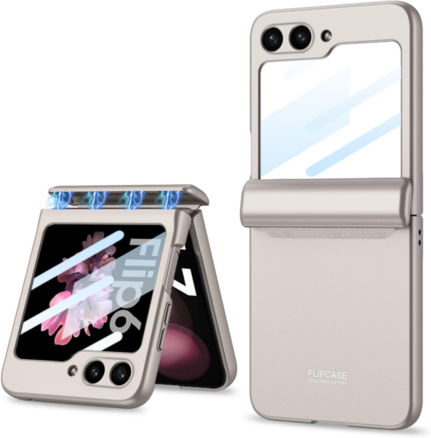Coque galaxy z flip 6 - COQUE Coque Galaxy Z Flip 6 5G, Film de Protection Tout Compris à Charnière Pliante Intégrée, Housse de Téléphone Pliante pour Samsung Galaxy Z Flip 6 5G - Or – Image 10