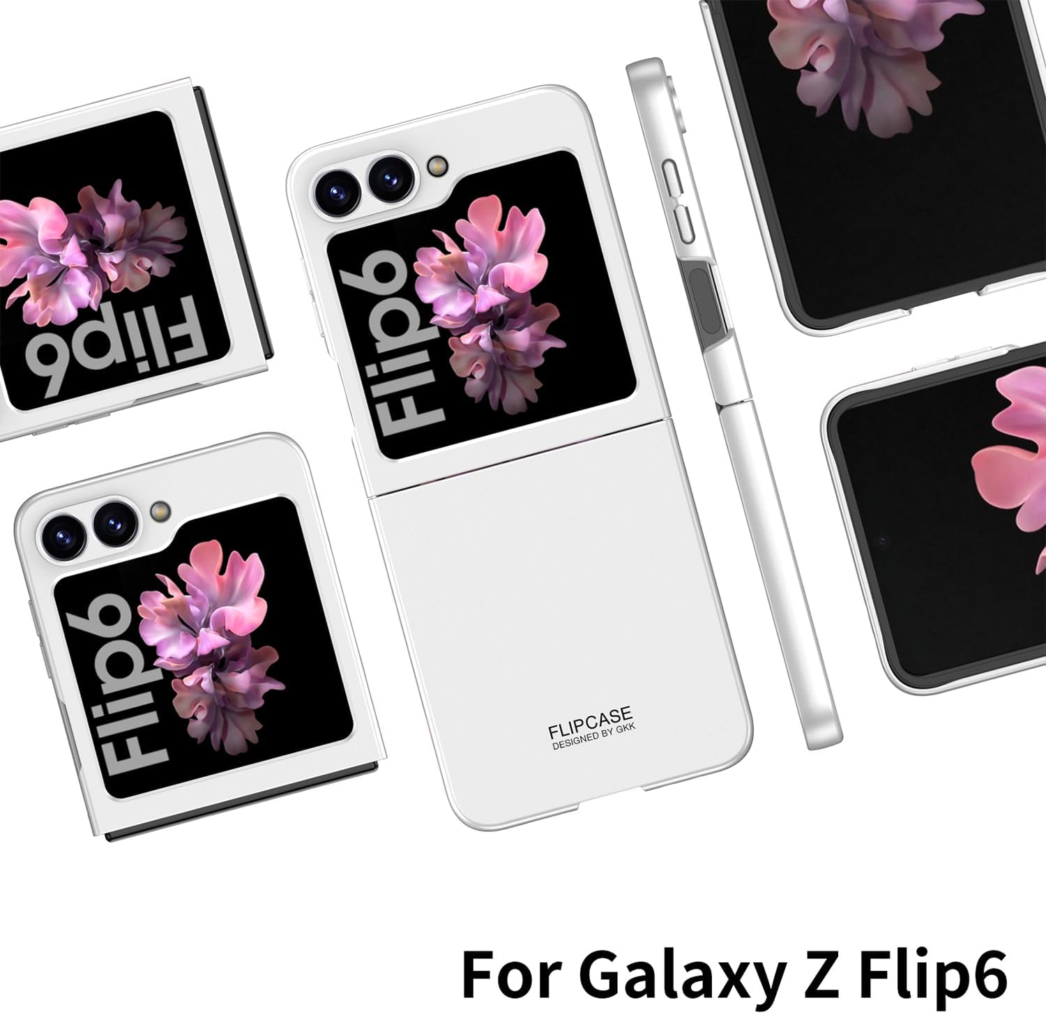Coque galaxy z flip 6 - FTRONGRT Coque pour Samsung Galaxy Z Flip 7 FE, Coque pour Samsung Galaxy Z Flip 6, Ultra Mince, Anti-Rayures, Anti-Chute, Housse de Protection Pliante en PC, Argent – Image 3