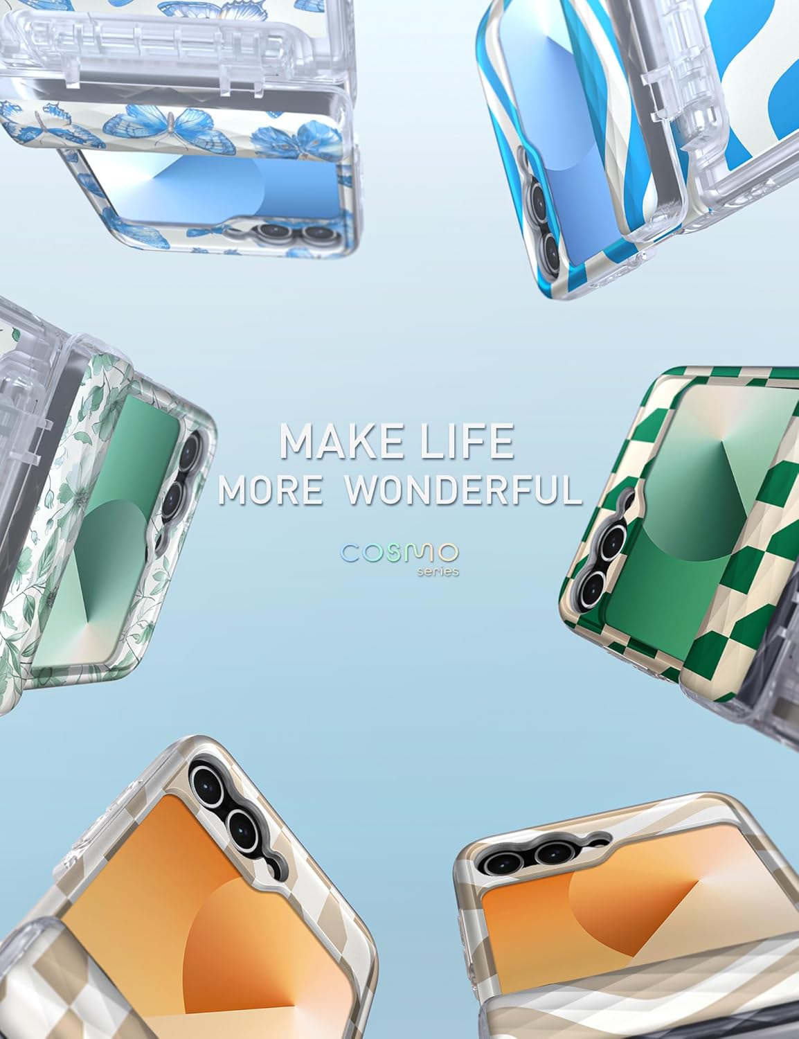 Coque galaxy z flip 6 - i-Blason Coque pour Samsung Galaxy Z Flip 6 (protecteur d'écran intégré) (protection de charnière) (compatible avec le chargement sans fil) Cosmo protection intégrale ultra fine pour Samsung Z Flip 6 (souci vert) – Image 8