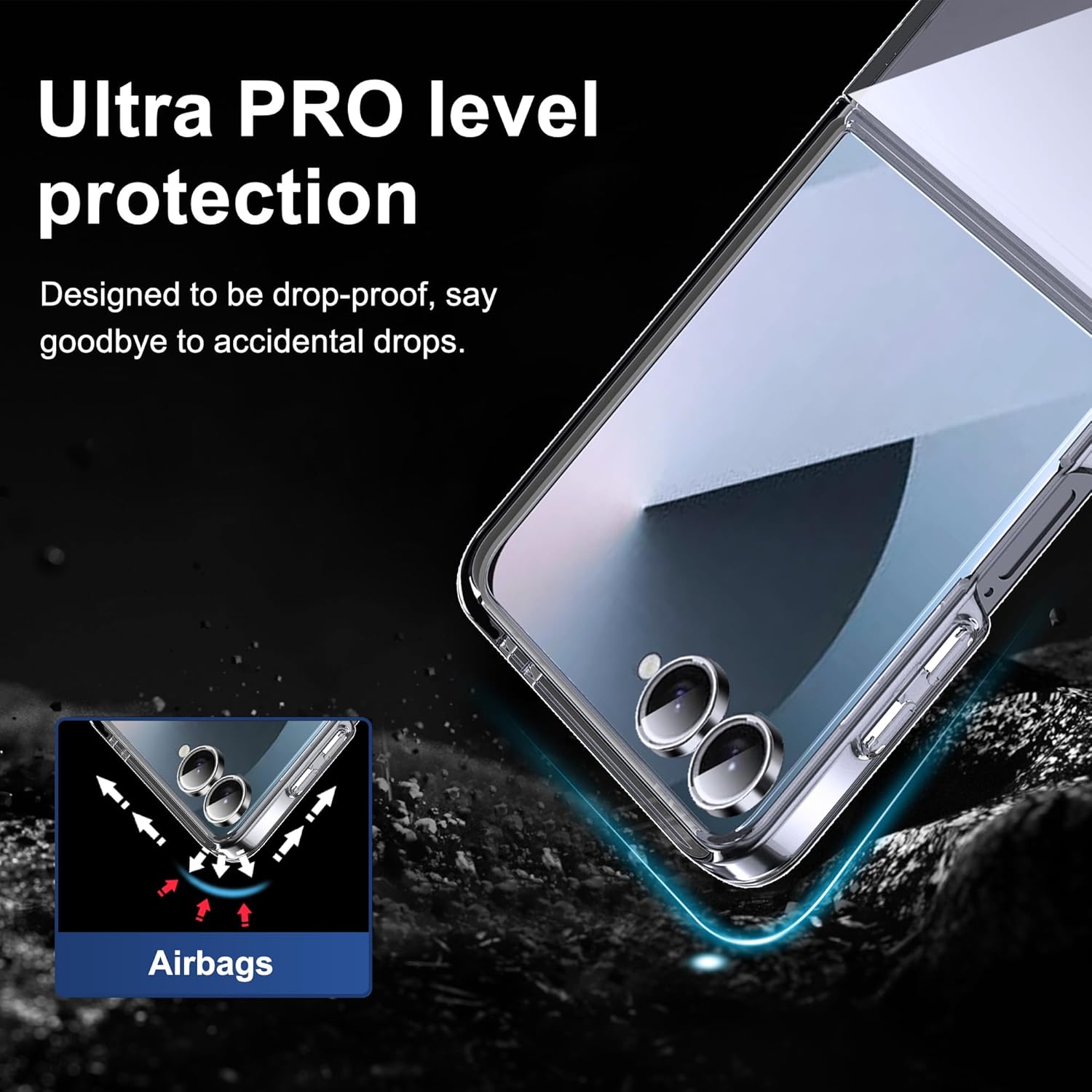 Case LEMXIEE pour Samsung Galaxy Z Flip 7 Case acrylique transparent ultra-mince – Image 8