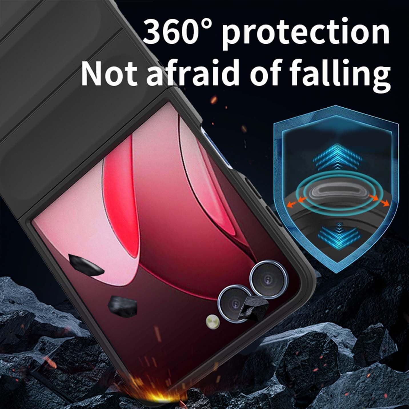 Étui Borya pour Samsung Galaxy Z Flip7 (FLIP 7), couverture de pare-chocs en silicone TPU Soft TPU à l'épreuve des chocs, – Image 4