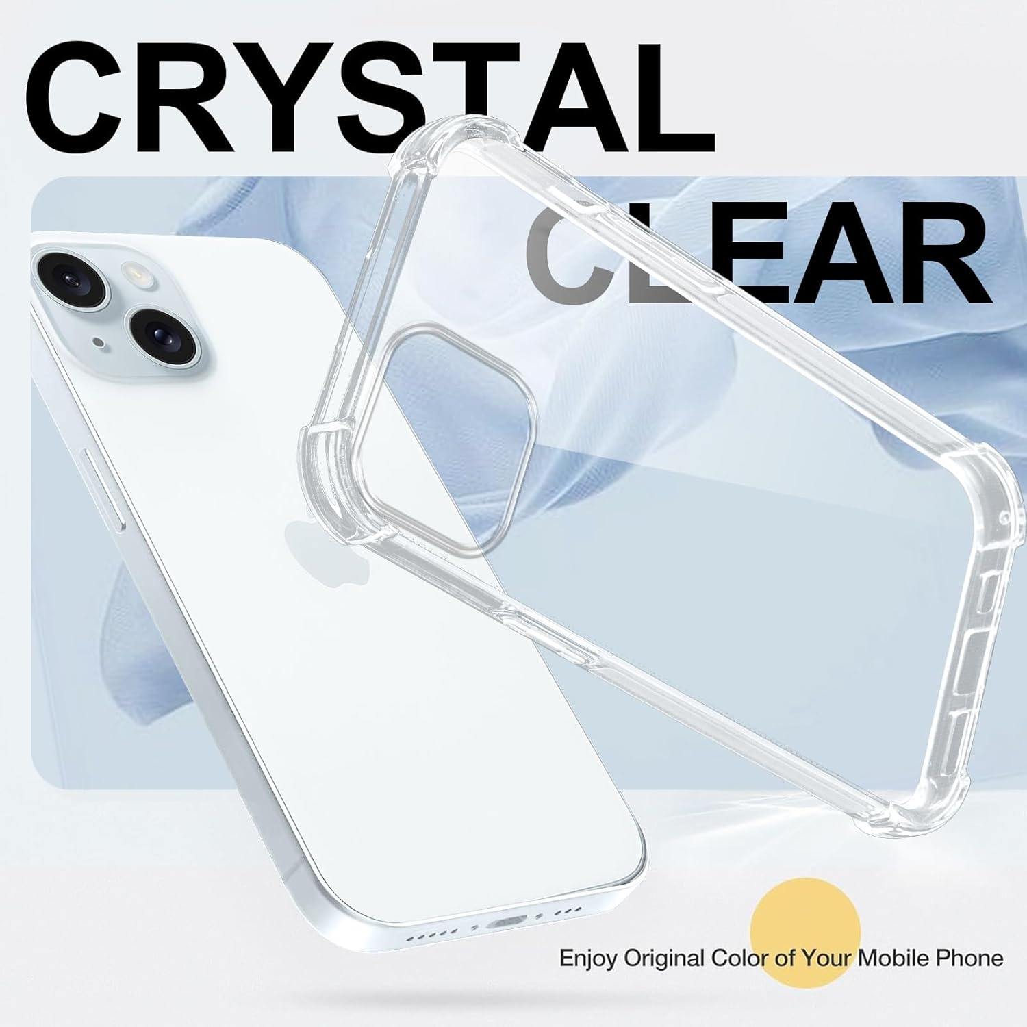 Coque iPhone 15 - Coiwxmoi Coque avec Cordon pour iPhone 15, Étui de Téléphone Ajustable avec Lanière Transparente Ultra Souple en Silicone TPU Antichoc Housse de Protection pour iPhone 15 6,1 Pouces, Noir – Image 7