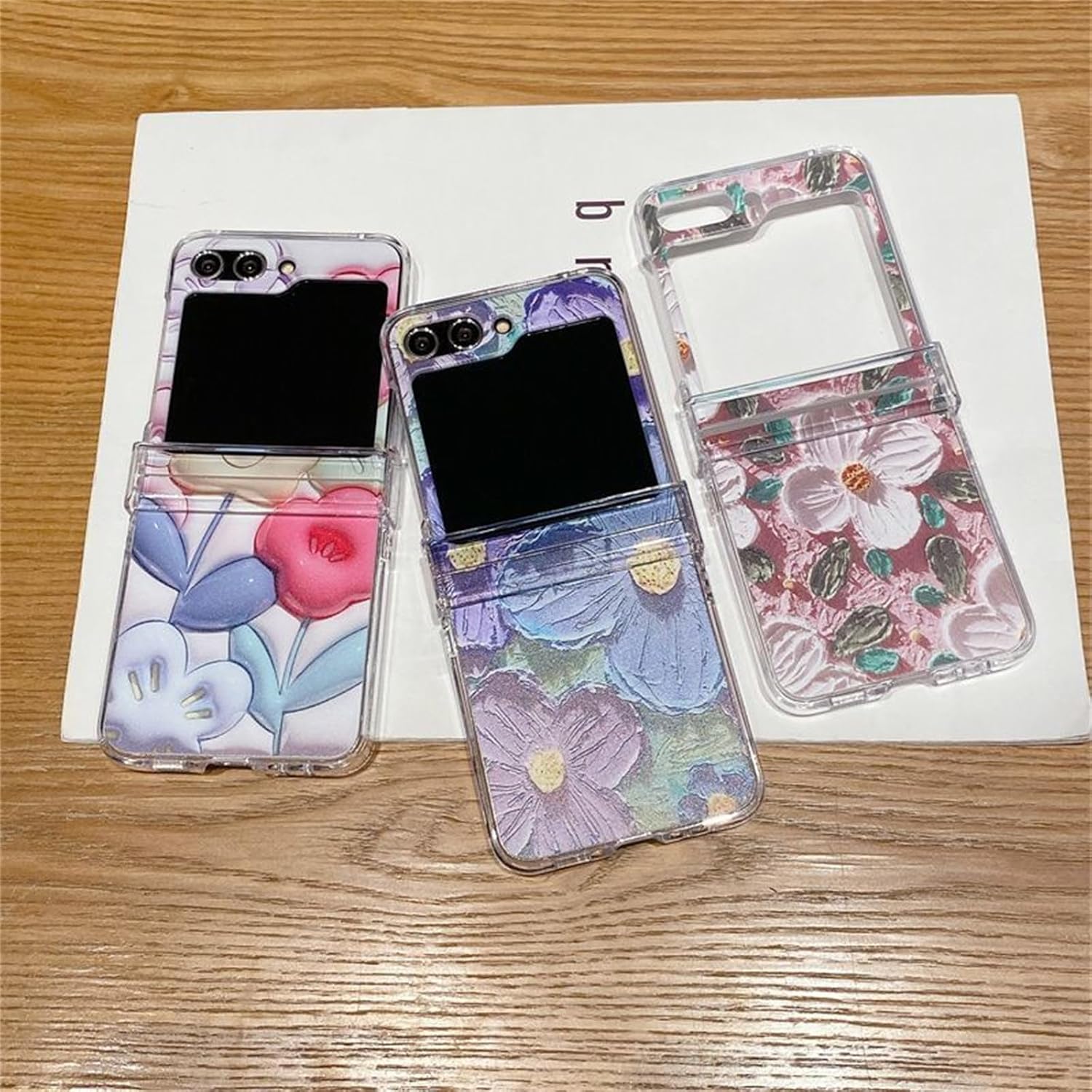Coque galaxy z flip 6 - SCJLSDA Coque Samsung Galaxy Z Flip 6 pour Femme, Motif Fleur Mignon et Exquis Motif Fleur Kawaii avec Sangle (Rose) – Image 8