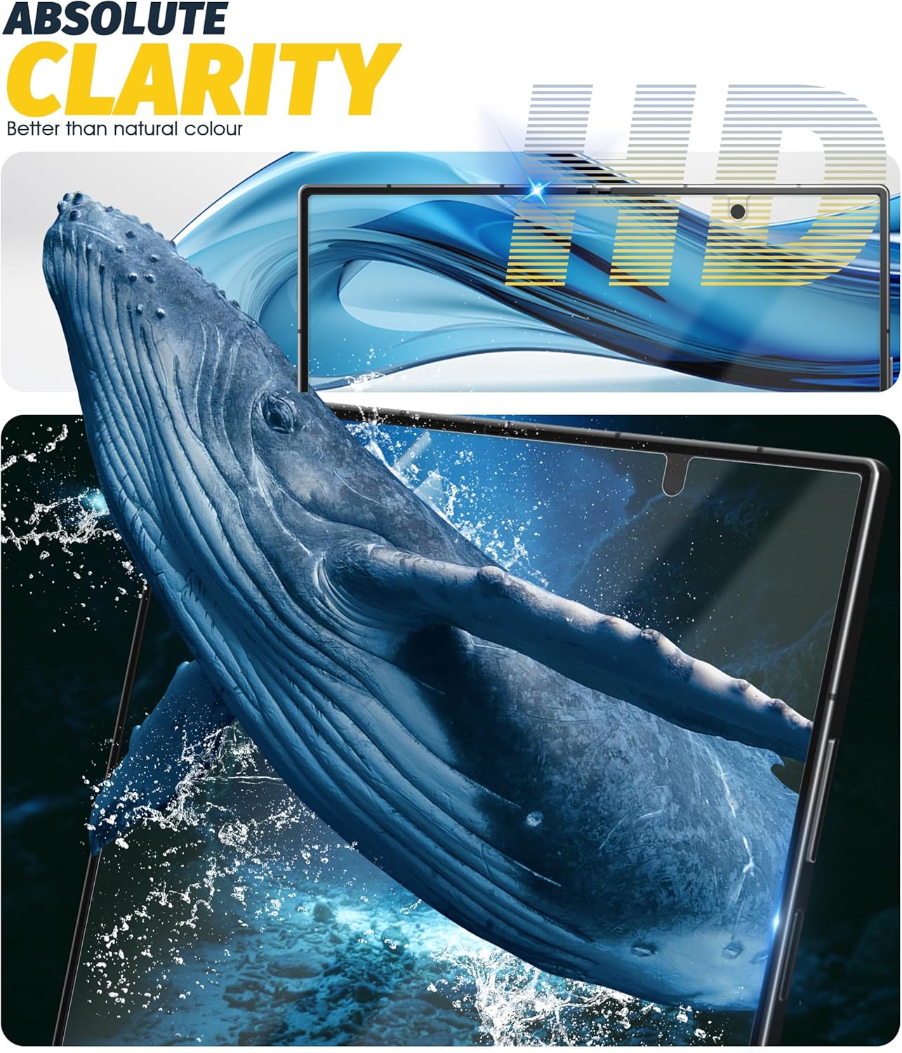 Protecteur d'écran de Newzerol 4 pièces compatible avec Samsung Galaxy Z Fold 7 5G, Protecteur d'écran intérieur de 2 pièces + Protecteur d'écran externe 2 pièces, TPU Film de protection sans bulles anti-rayures TPU – Image 3