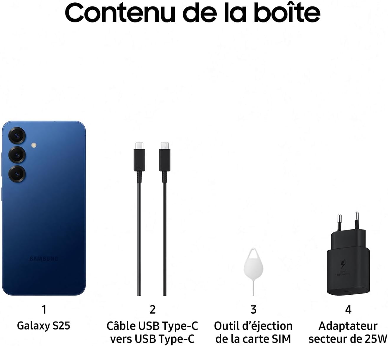 Samsung s25 Edge - Samsung Galaxy S25, Smartphone Android 5G avec Galaxy AI, 512 Go, Chargeur Secteur Rapide 25W Inclus, Smartphone Débloqué, Bleu Nuit, Version FR – Image 10