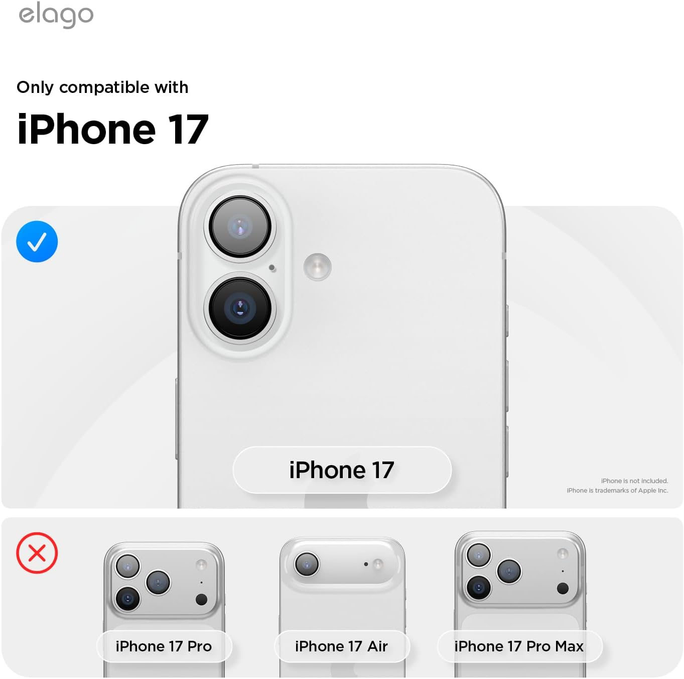 Coque iPhone 17 - elago Coque magnétique hybride transparente compatible avec iPhone 17 6,3" - Compatible avec la technologie hybride MagSafe PC + TPU - Coque de protection fine résistante aux chocs (transparent) – Image 3